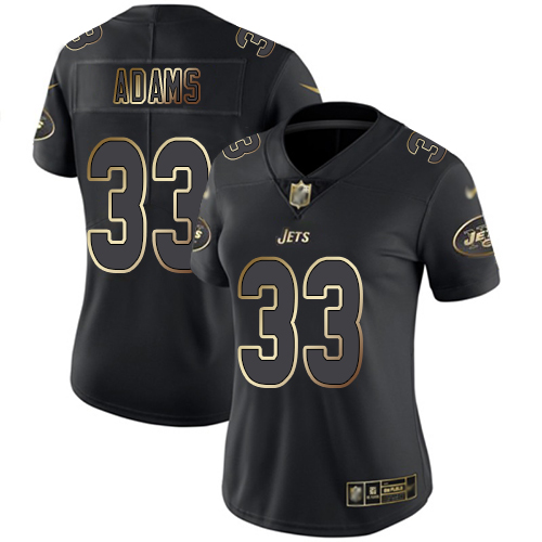 New York Jets Limited Black Gold Women Jamal Adams Jersey NFL Football #33 Vapor Untouchable->nfl t-shirts->Sports Accessory